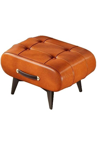 Arabest Faux Leather Footstool , Functional Footrest for Extra Seating in Liv...