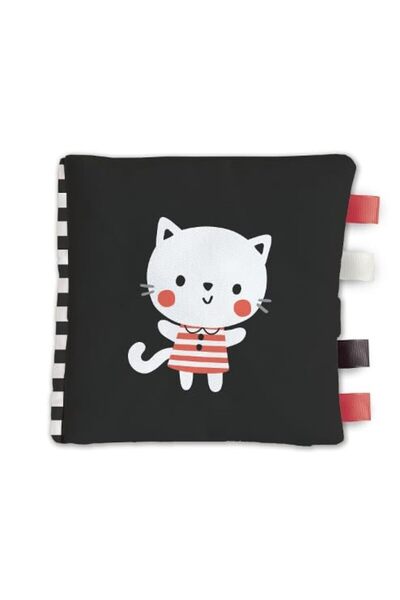 yoyo القطة الصغيرة (كتاب الأطفال الناعم: أبيض وأسود)