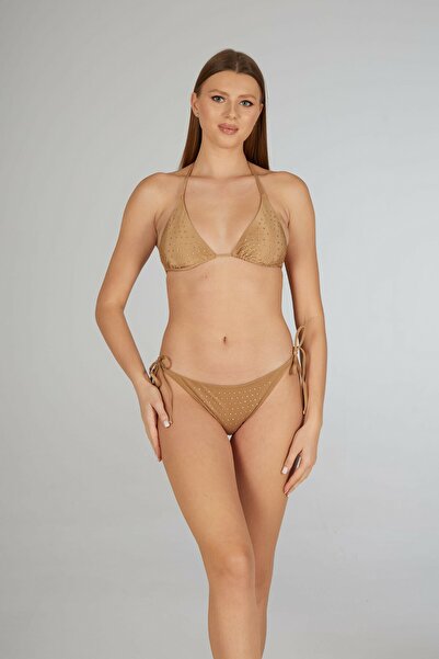 Estiva Women's Cream Concept Stone Triangle Bikini Set
