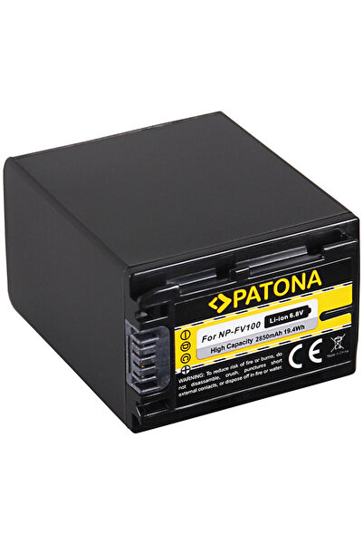 Patona Acumulator NP-FV100 2850mAh replace Sony HDR-CX FDR-AX DCR-SR DCR-SX-1118