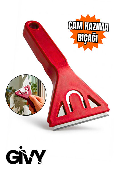 GİVY Cam Kazıma Bıçağı Cam Temizleme Jileti Seramik ve Fayans Kazıma Aparatı