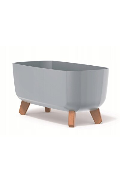 Prosperplast Jardiniera decorativa cu picioare, gri deschis, 58x24x23.5 cm, 1...