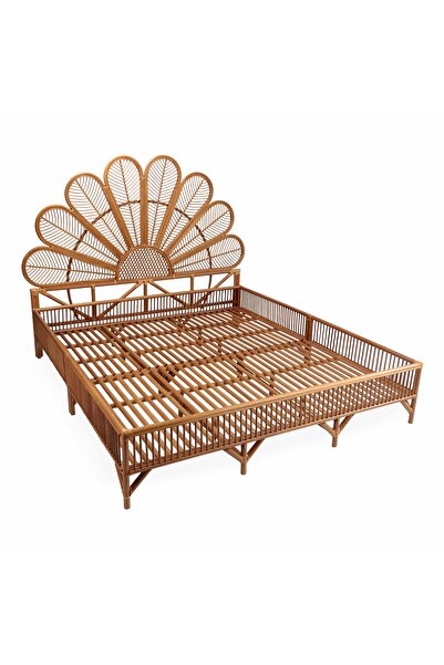 babilconcept Bambu Karyola & Yatak Başlığı - Bal Rengi