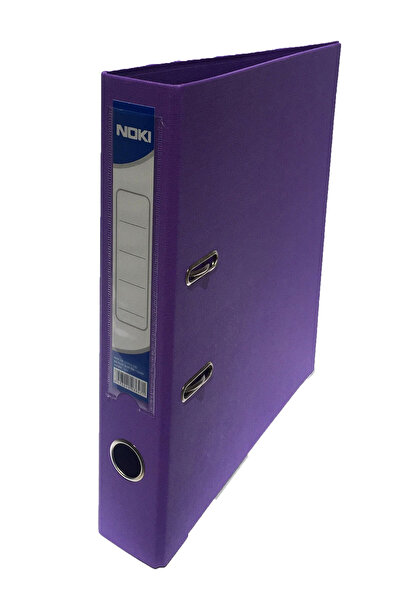 Noki Laminated Lever Arch File Int-Ext 5cm Purple
