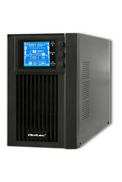 Qoltec On-line uninterruptible power supply 1kVA 800W LCD USB