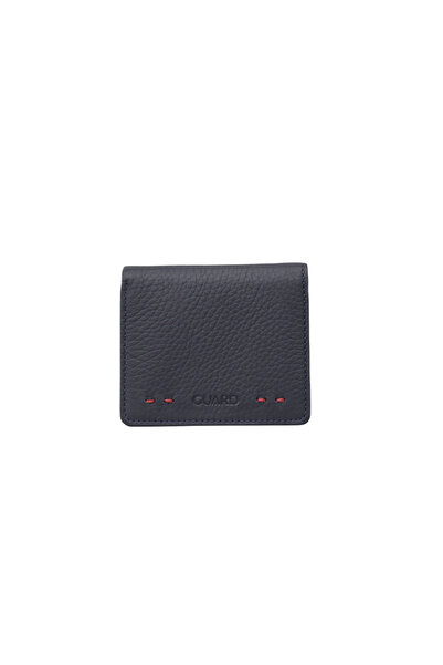 GUARD Navy Blue Genuine Leather Horizontal Mini Size Men's Wallet // Grd26022...
