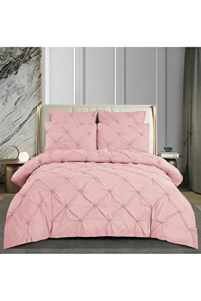 Truva Home 6-Piece Duvet Cover Set with Pleated and Buttons - Premium Fine Co...