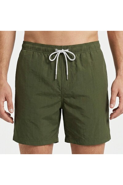 Estiva Men's Single Color Tactel Swim Shorts Battal