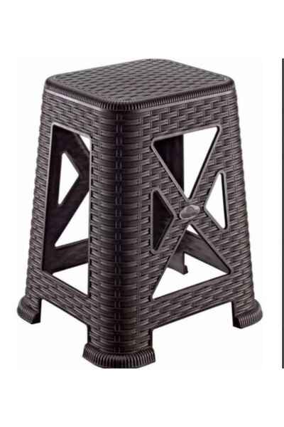 KIZILELMADA Yüksek Siyah Plastik Tabure 45 cm (4 ADET)