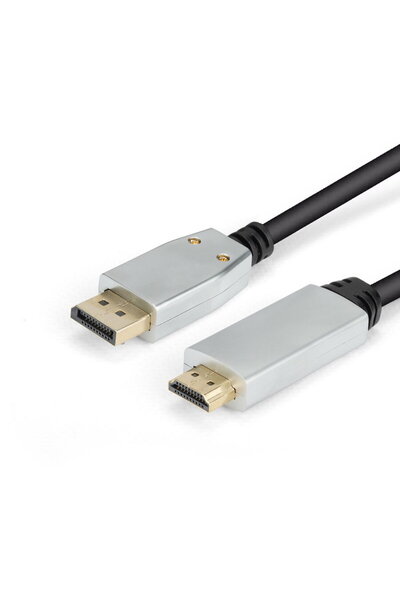 MONTIS Cablu DisplayPort v1.4 – HDMI v2.0 MT040 1.8 m Negru, Argintiu