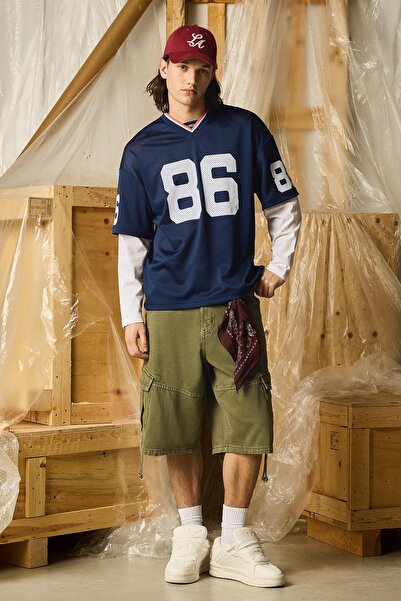 Bershka Uzun kollu file tişört