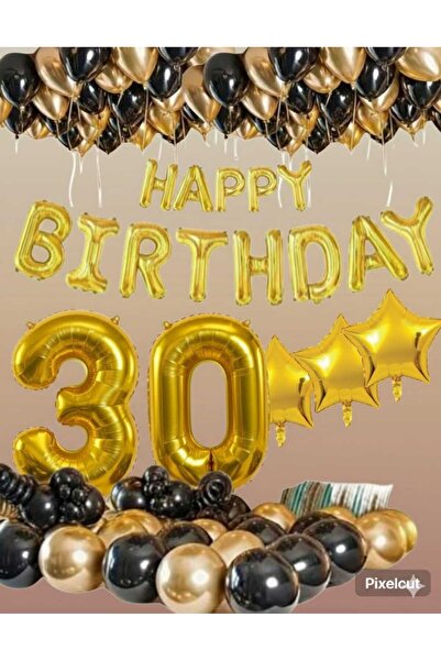 Mehca yetişkin happy birthday 30 yaş doğum günü konsepti 66 parça