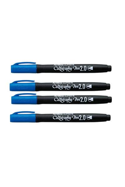 artline Supreme Calligraphy Pen 2.0 Blue (4 Pieces)