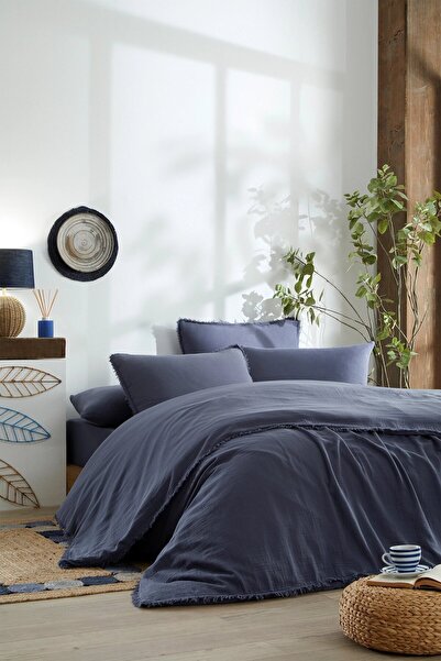 Özdilek طقم غطاء لحاف من الموسلين المطاطي بحجم كينغ من صوفيا