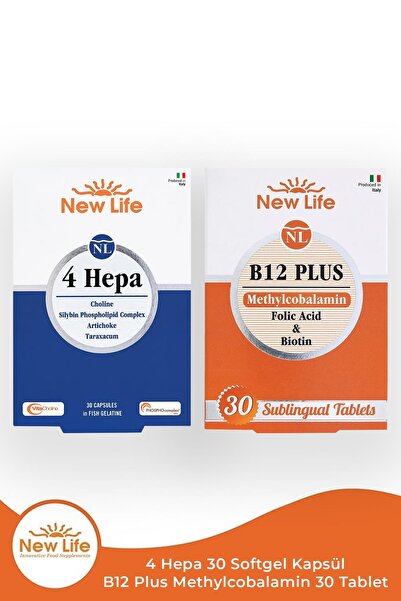 New Life 4 Hepa 30 Softgel Kapsül + B12 Plus Methylcobalamin 30 Tablet