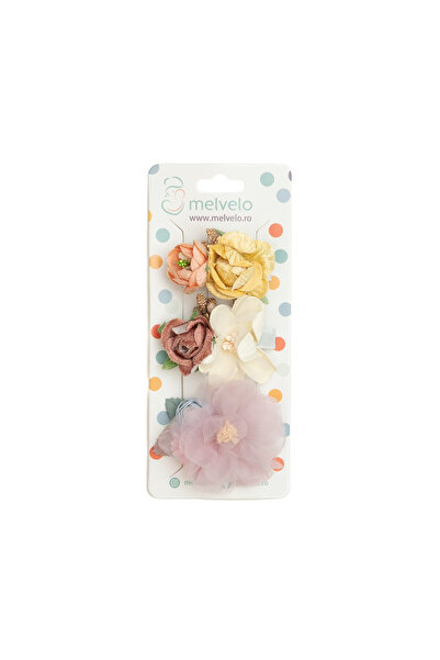 melvelo Set of 3 elegant flower hair clips for girls, - Buttercup