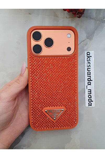 ZB Aksesuarda Moda iPhone 17 Pro Max Compatible Luxury Full Stone Branded Case