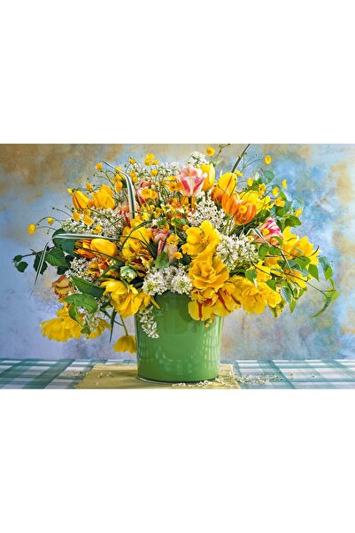 Castorland Puzzle - Spring flowers in green vase, 1000 pieces (104567)