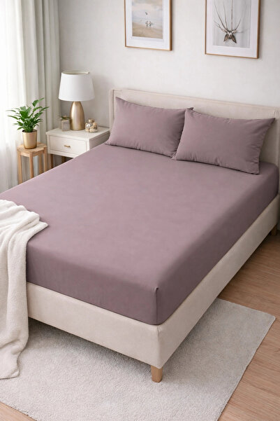 Clasy Ranforce Fitted Sheet Set Double Dried Roses Çklç-246 100% Cotton