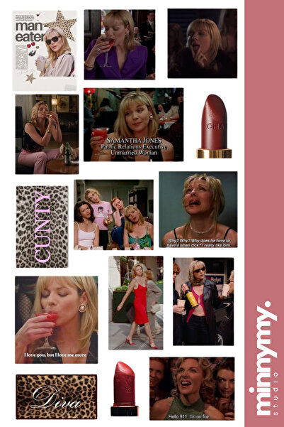 Minnymy Sex And The City Samantha Collection Sticker, Çıkartma, Ajanda, Günlü...