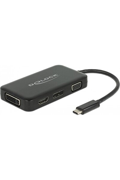 DELOCK C St > VGA/HDMI/DVI DP albastru - negru