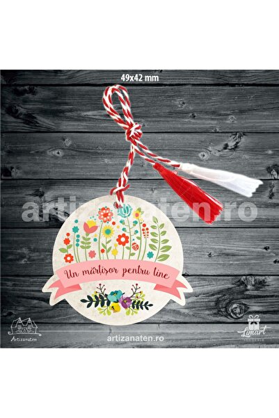 LimArt Snur d Linen lemn with martisor rotund "a martisor for t Linen e" - 4....