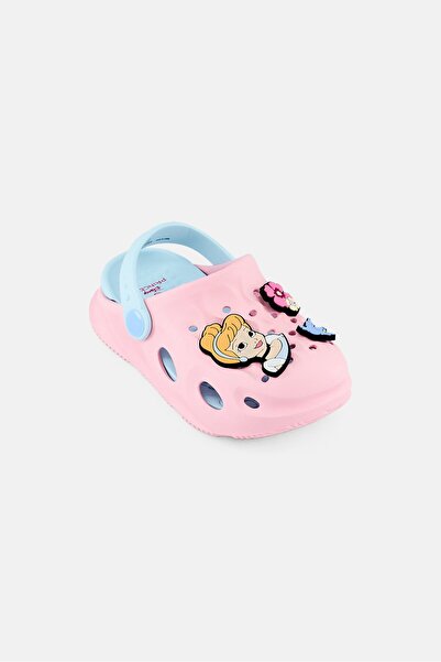 Disney Kids Girl Princess Sling Black Clogs, Light Pink