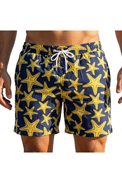 Estiva Men's Digitally Printed Deniz Shorts Star