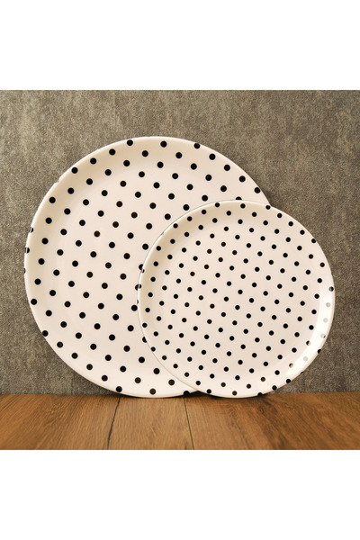 G Gültaş Melamin ve Plastik 6 Küçük (17,5 cm) + 6 Büyük (25 cm) Melamin Pasta...