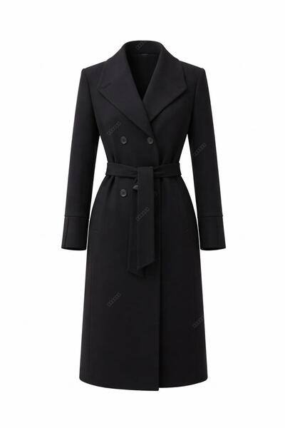 ESİN GİYİM Business Line Kuşaklı Kaşe Kaban