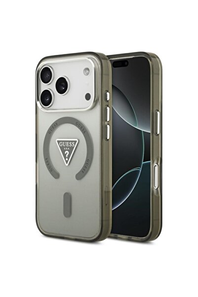 Guess Case for iPhone 17 Pro, IML Gradient Triangle Logo MagSafe, Khaki