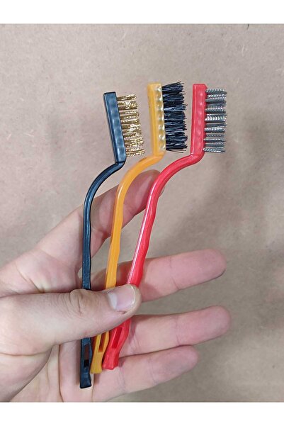 KAYRA LEATHER CRAFT مجموعة فرشاة سلكية من 3 قطع من KLC لتنظيف المطبخ وإزالة ا...