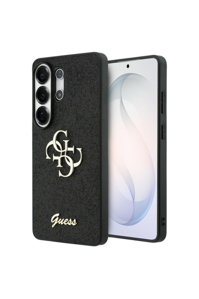 Guess Case for Samsung Galaxy S26 Ultra, Fixed Glitter Big 4G Metal Logo, Black
