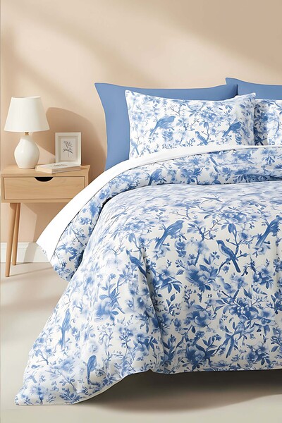 Rivaİstanbul Nova Blue Double Duvet Cover Set Cotton