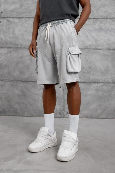 NOMARC Gray Washable Cargo Pocket Oversized Sort