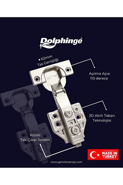 Dolphinge 3D Tabanlı Frenli Menteşe