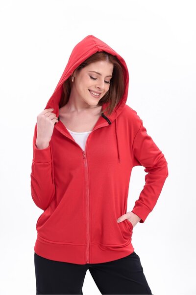 FİHA AKAT FERMUARLI KAPŞONLU SWEAT