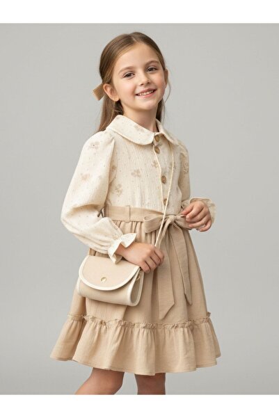 Cherrys Bebek Φόρεμα με πουά και τσαλακωμένο σχέδιο Τσάντα τεμαχίων