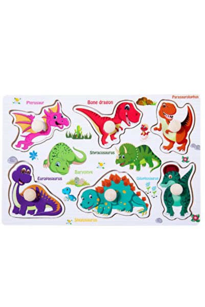 MTL Montessori wooden English alphabet puzzle with handles for early childhoo...