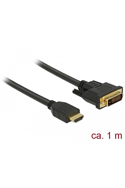 DELOCK Adaptor cablu video 85652 1 m HDMI Tip A (Standard) DVI Negru