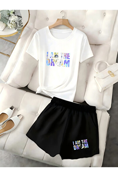 Rayan & Hoor Style Dream Printed soft short sleeve top and shorts set