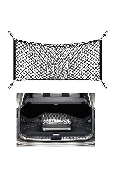 zola Plasă de portbagaj, neagră, elastică, dimensiuni de la 55 la 120 cm