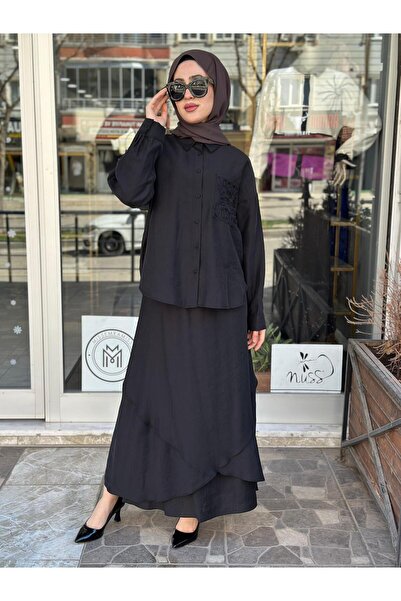 Ceremony CEBİ VE ETEĞİ LASE İŞLEMELİ TENCEL ETEKLİ TAKIM