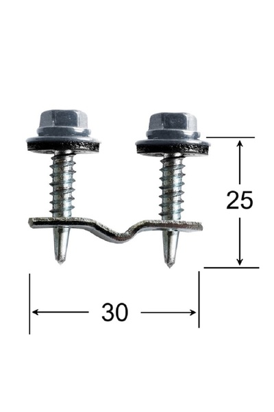 Gray Square Galvanized Polycarbonate Fence Clamp - 100pcs/box