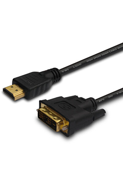 Savio Adaptor cablu video CL-10 1,5 m DVI HDMI Tip A (Standard) Negru