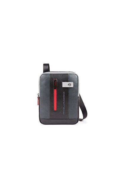 OEM Piquadro, Urban, Husă pentru iPad, Geantă crossbody din piele, Negru/Gri,...