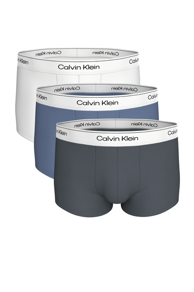Calvin Klein Men's Blue 3-Piece Low Rise Trunk Boxer
