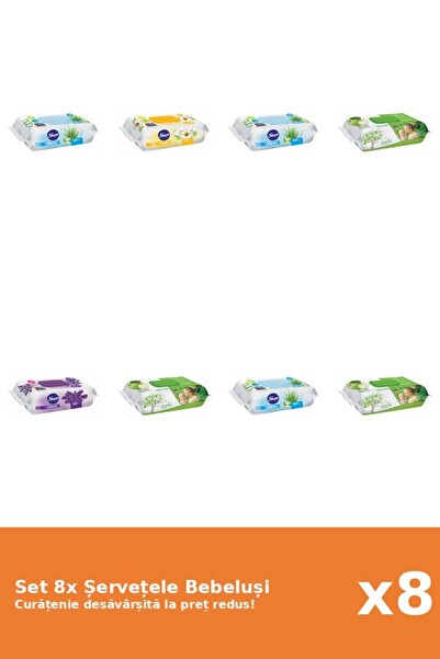 Sleepy Set of 8 Sleepy Baby Wipes: Chamomile, Lavender, Aloe Vera, Apple