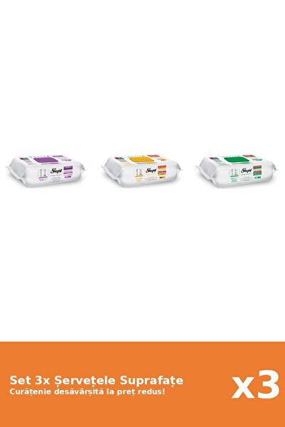 Sleepy Set of 3 Sleepy Surface Wipes: Classic, White Soap