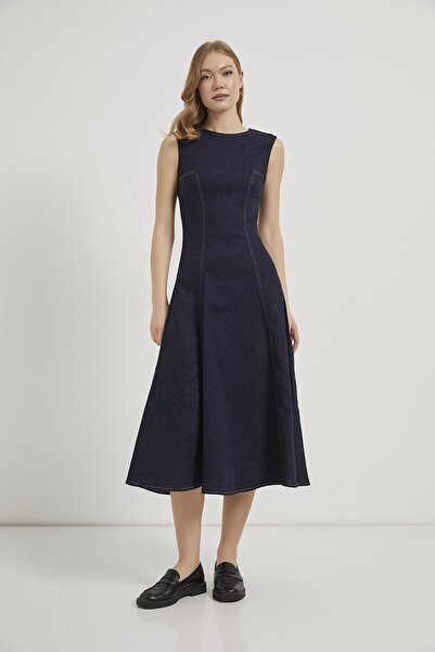 Arma Life ARMALIFE 8051 FUSTĂ K cloș ROCHIE MAXI FĂRĂ MÂNECI E elastic DENIM ...